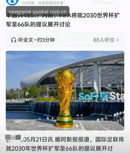 云开体育登录 世界杯扩军至66队?云开体育平台观赛指南:解读中国男足的历史机遇